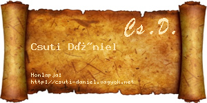 Csuti Dániel névjegykártya